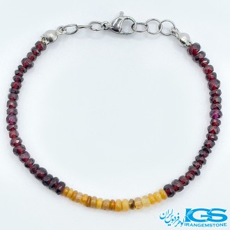 دستبند گارنت سرخ جواهری و اوپال هند جواهری