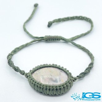 دستبند رودونیت  مکرومه بافی