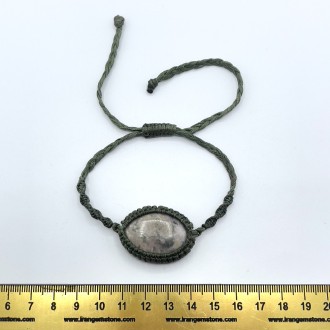 دستبند رودونیت  مکرومه بافی