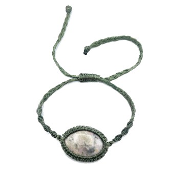 دستبند رودونیت  مکرومه بافی