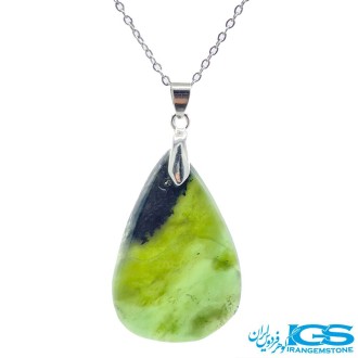 گردنبند یشم سبز اشک  بدون زنجیر