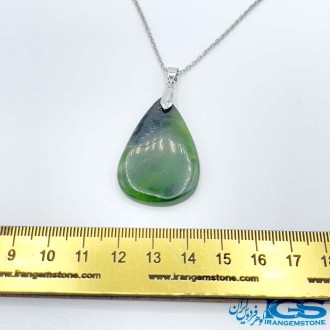 گردنبند یشم سبز اشک  بدون زنجیر