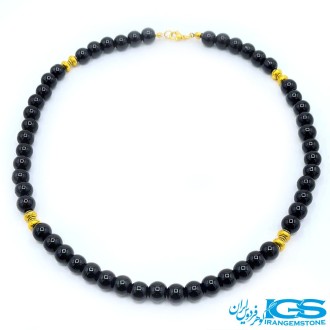 گردنبند سنگ اونیکس عقیق سیاه