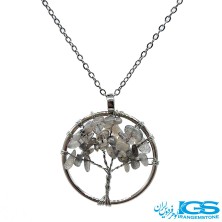 گردنبند لابرادوریت درخت زندگی  بدون زنجیر