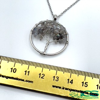گردنبند لابرادوریت درخت زندگی  بدون زنجیر