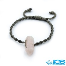 دستبند رزکوارتز  منشور مکرومه بافی