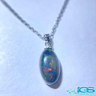 نگین گردنبند سنگ اوپال آبی اصل استرالیا