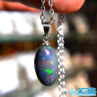 نگین گردنبند سنگ اوپال آبی اصل استرالیا