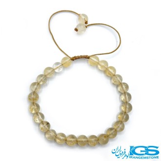 دستبند سیترین مکرومه بافی