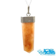 گردنبند منشور آونتورین نارنجی بدون زنجیر