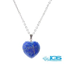 گردنبند لاجورد قلب بدون بند