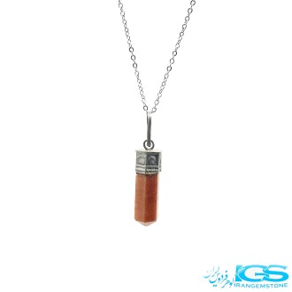 گردنبند سنگ جید زرد بدون زنجیر