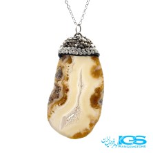 گردنبند عقیق کارنلین بدون زنجیر