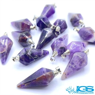 گردنبند سنگ اونگ آمیتیست بدون زنجیر