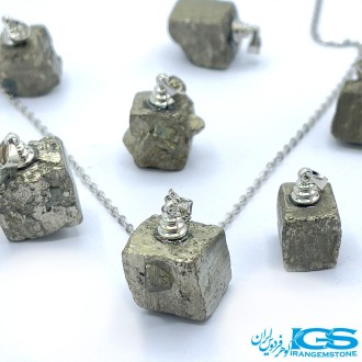 گردنبند پیریت کوبیک بدون زنجیر