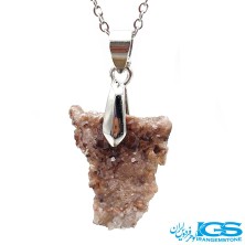 گردنبند سنگ آنالسیم قرمز بلور