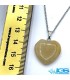 گردنبند عقیق زرد قلب بدون زنجیر