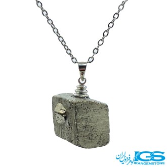 گردنبند پیریت کوبیک بدون زنجیر