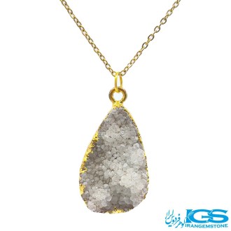 گردنبند سنگ راف کریستال کوارتز بدون زنجیر