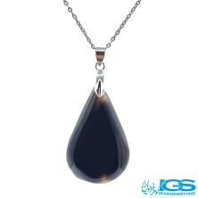 گردنبند سنگ اونیکس عقیق سیاه بدون زنجیر