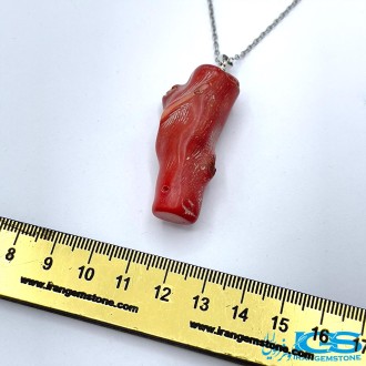 گردنبند مرجان قرمز راف بدون  زنجیر