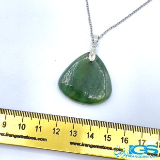 گردنبند یشم سبز اصل بدون زنجیر