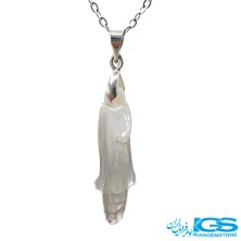 گردنبند رزکوارتز تراش دست بدون زنجیر