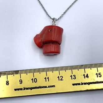 گردنبند مرجان قرمز راف بدون  زنجیر