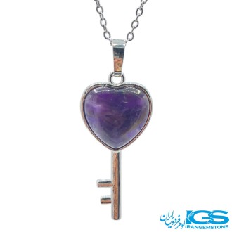 گردنبند سنگ آمیتیست بدون زنجیر
