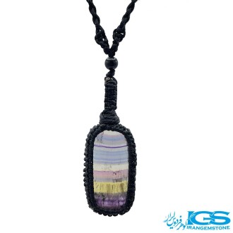 گردنبند فلوریت رنگین کمان بافت مکرومه