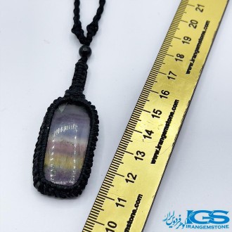 گردنبند فلوریت رنگین کمان بافت مکرومه