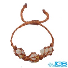 دستبند سیترین راف مکرومه بافی