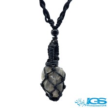 گردنبند لابرادوریت راف مکرومه بافی