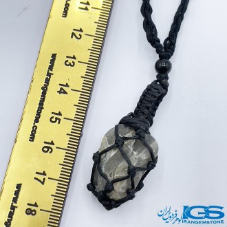 گردنبند لابرادوریت راف مکرومه بافی