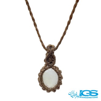 گردنبند سیترین بافت مکرومه