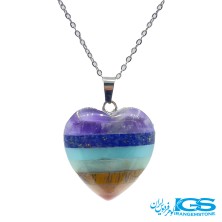 گردنبند هفت چاکرا  قلب  بدون زنجیر