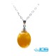 گردنبند یاقوت زرد برمه تراش جواهری بدون زنجیر