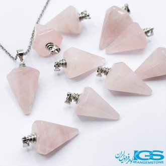 گردنبند پاندول رزکوارتز بدون زنجیر