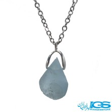 گردنبند آکوامارین  اشک بدون زنجیر