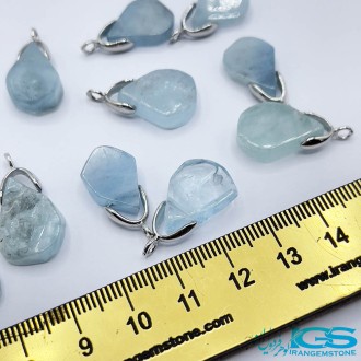 گردنبند آکوامارین  اشک بدون زنجیر