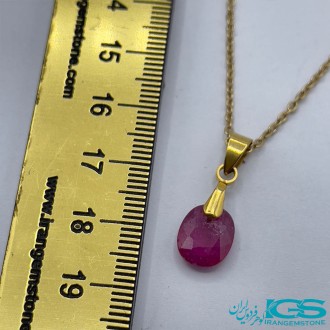 گردنبند یاقوت سرخ بدون زنجیر
