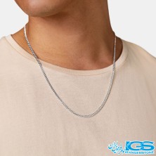 زنجیر استیل کارتیر رنگ ثابت نقره ایی