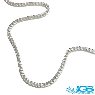 زنجیر استیل کارتیر رنگ ثابت نقره ایی