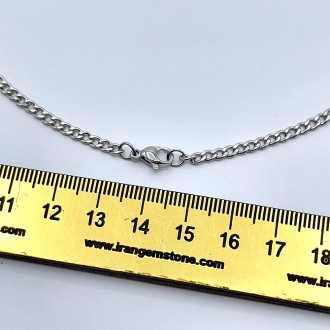 زنجیر استیل کارتیر رنگ ثابت نقره ایی