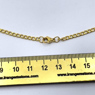 زنجیر استیل کارتیر رنگ ثابت طلایی