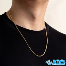 زنجیر استیل کارتیر رنگ ثابت طلایی