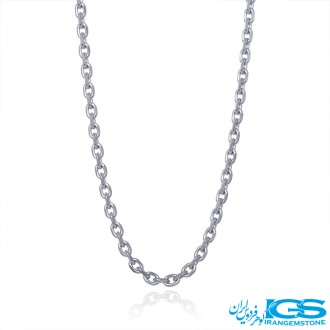 زنجیر استیل دیپلمات رنگ ثابت  نقره ایی