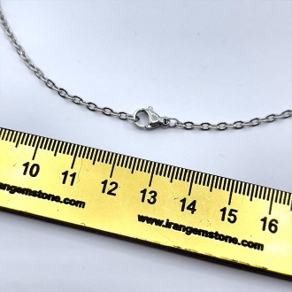 زنجیر استیل دیپلمات رنگ ثابت  نقره ایی