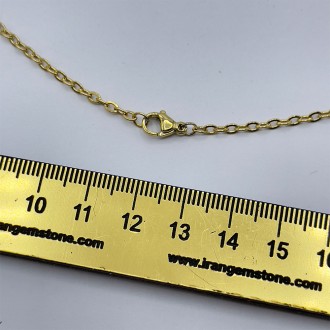 زنجیر استیل دیپلمات رنگ ثابت طلایی