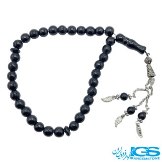 تسبیح سنگ اونیکس عقیق سیاه